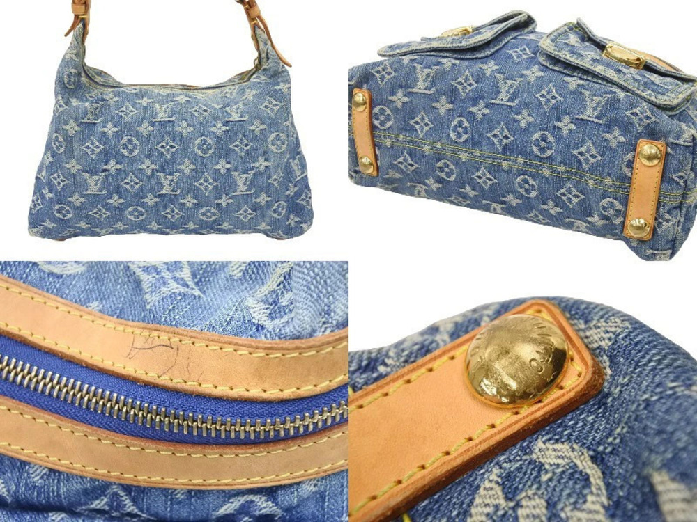 Louis Vuitton Monogram Denim Baggy Shoulder Bag Canvas Blue - Picture 4 of 7